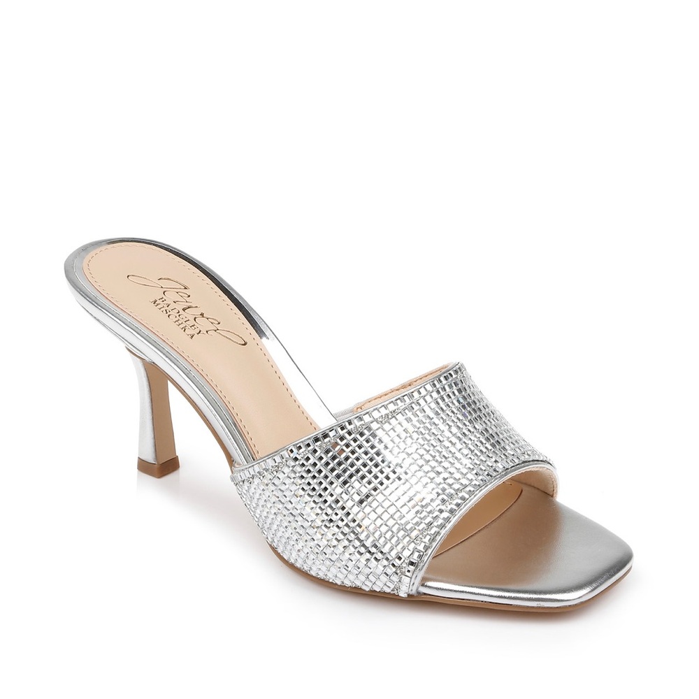 Silver Heeled Sandals. New with Box. Never used. So beautiful